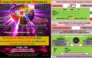 PRENEZ DATE : SAMEDI 9 MARS : DINER DANSANT DE L'ESN