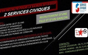 RECRUTEMENT DE 2 SERVICES CIVIQUES POUR LA SAISON PROCHAINE!!