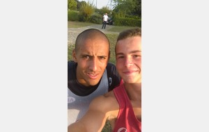 Wahbi KAZRI (FCGB) avec Maxence LEMOINE (U16) le 11/08/2015 au Haillan