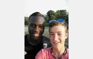 Henri SAIVET (FCGB) avec Valentin FRAGNAUD (U17) le 11/08/2015 au Haillan