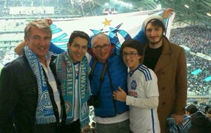 Paul MARTIN (U14) et toute sa famille pour OM - PSG (2 - 3) au Vélodrome de Marseille le 05/04/2015 