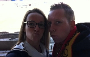 Nathalie ARNOUX (Fém.) et Tanguy DUPONT le 05/04/2015 au Stade Chaban Delmas pour FCGB - Lens (2-1)