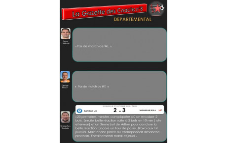 GAZETTE DEPARTEMENTALE DES COACHS n°8