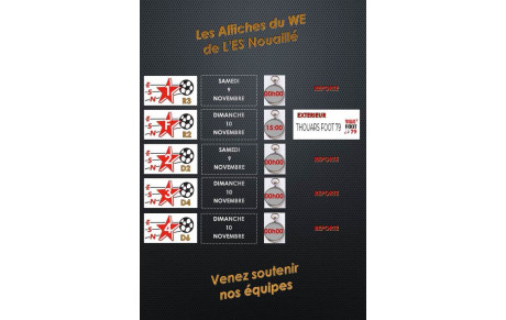 L'AFFICHE DU WE DE L'ESN