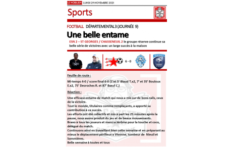 LA GAZETTE DES COACHS DU 29/11