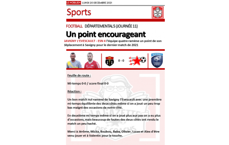 LA GAZETTE DES COACHS DU 20/12